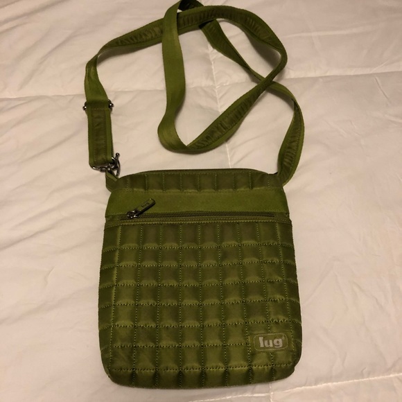 lug Handbags - LUG CROSSBODY PURSE HANDBAG OLIVE GREEN QUILTED